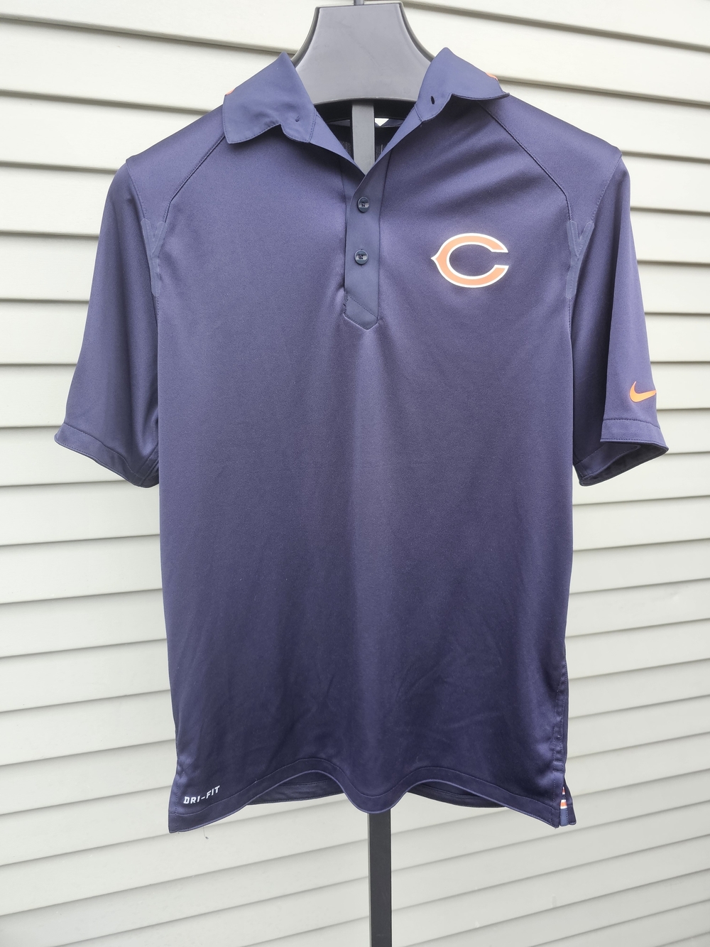 Chicago Bears Navy/Orange Short-Sleeve Dri-Fit Polo Shirt